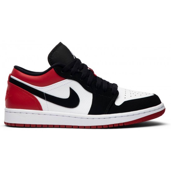 Jordan 1 Low 'Black Toe'
 Bianco/Nero-Rosso Palestra AJ 1 Scarpe 553558 116