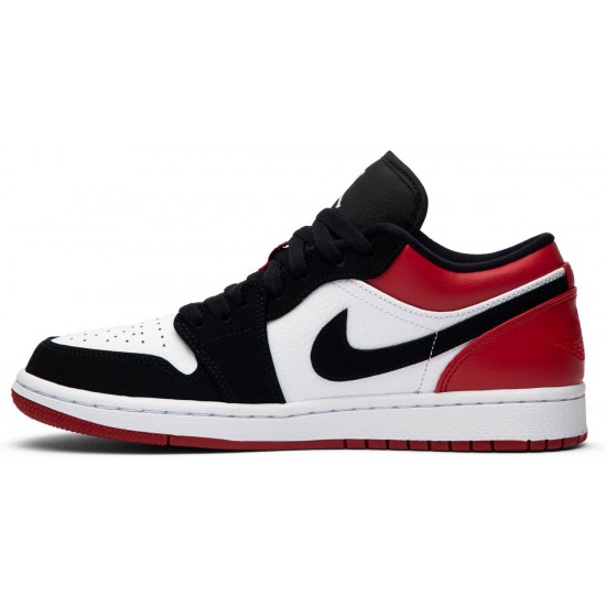 Jordan 1 Low 'Black Toe'
 Bianco/Nero-Rosso Palestra AJ 1 Scarpe 553558 116