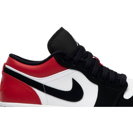 Jordan 1 Low 'Black Toe'
 Bianco/Nero-Rosso Palestra AJ 1 Scarpe 553558 116