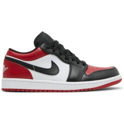 Jordan 1 Low 'Bred Toe' Palestra Rosso/Nero/Bianco AJ 1 Scarpe553558 612