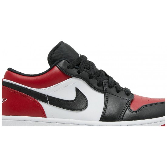 Jordan 1 Low 'Bred Toe' Palestra Rosso/Nero/Bianco AJ 1 Scarpe553558 612