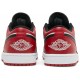 Jordan 1 Low 'Bred Toe' Palestra Rosso/Nero/Bianco AJ 1 Scarpe553558 612