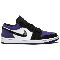 Jordan 1 Low 'Court Purple' Bianco/Viola/Nero AJ 1 Scarpe553558 500