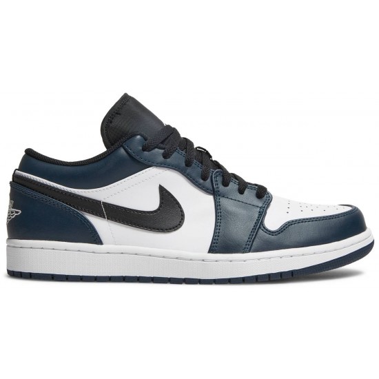 Jordan 1 Low 'Dark Teal'
 Bianco/verde acqua scuro/nero AJ 1 Scarpe 553558 411