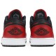 Jordan 1 Low 'Reverse Bred' Nero/Nero/Rosso Palestra AJ 1 Scarpe553558 606