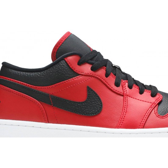 Jordan 1 Low 'Reverse Bred' Nero/Nero/Rosso Palestra AJ 1 Scarpe553558 606