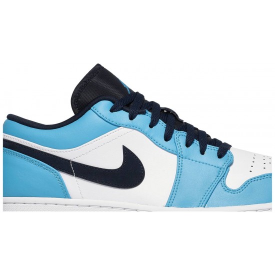 Jordan 1 Low 'UNC' Bianco/Blu Università/Ossidiana AJ 1 Scarpe553558 144