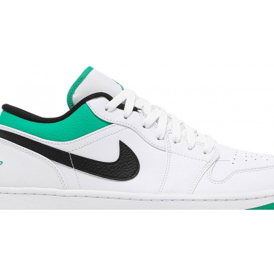 Jordan 1 Low 'White Lucky Green'
 Bianco/Verde stadio/Verde fortunato/Nero AJ 1 Scarpe 553558 129