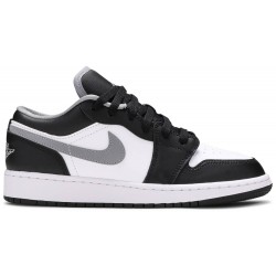 Jordan 1 Low GS 'Black Medium Grey'
 Nero/Grigio Medio/Bianco AJ 1 Scarpe 553560 040