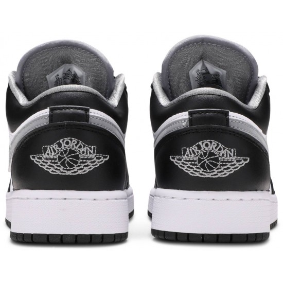 Jordan 1 Low GS 'Black Medium Grey'
 Nero/Grigio Medio/Bianco AJ 1 Scarpe 553560 040