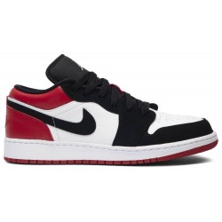 Jordan 1 Low GS 'Black Toe'
 Bianco/Nero-Rosso Palestra AJ 1 Scarpe 553560 116