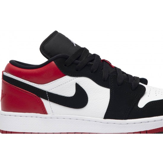 Jordan 1 Low GS 'Black Toe'
 Bianco/Nero-Rosso Palestra AJ 1 Scarpe 553560 116