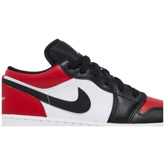 Jordan 1 Low GS 'Bred Toe' Palestra Rosso/Bianco/Nero AJ 1 Scarpe553560 612