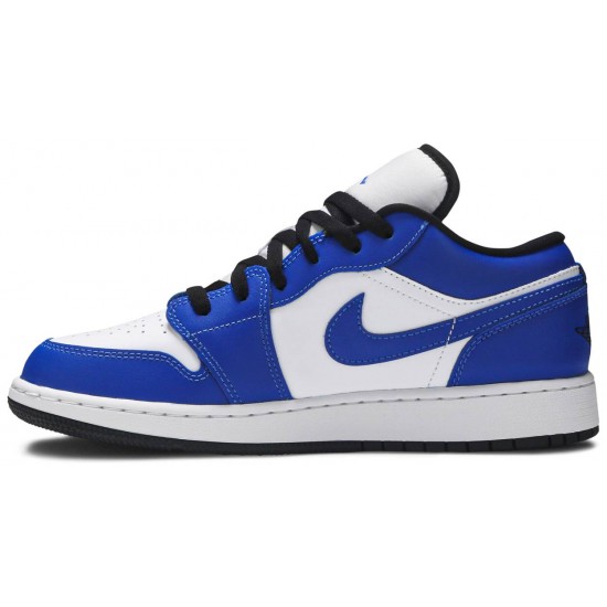 Jordan 1 Low GS 'Game Royal'
 Bianco/Game Royal/Nero AJ 1 Scarpe 553560 124