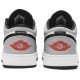 Jordan 1 Low GS 'Light Smoke Grey'
 Grigio Fumé Chiaro/Rosso Palestra/Bianco AJ 1 Scarpe 553560 030