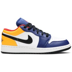 Jordan 1 Low GS 'Royal Yellow'
 Bianco/Rosso pista/Blu zaffiro profondo/Arancio laser/Nero AJ 1 Scarpe 553560 123