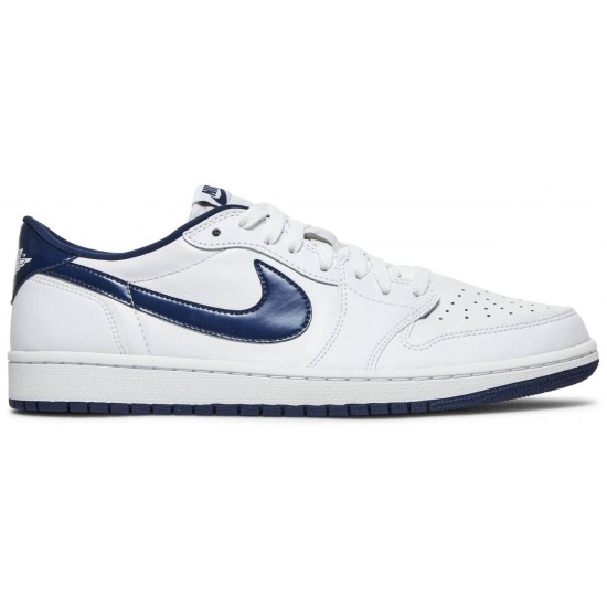 Jordan 1 Low Retro OG 'Midnight Navy'
 Bianco/Marina di mezzanotte AJ 1 Scarpe 705329 106