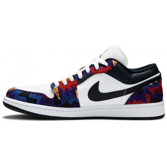 Jordan 1 Low SE 'Nothing But Net'
 Bianco/Ossidiana scura/Rosso squadra AJ 1 Scarpe CZ8659 100