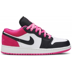 Jordan 1 Low SE GS 'Black Active Fuchsia'
 Nero/Nero/Fucsia attivo AJ 1 Scarpe CT1564 005