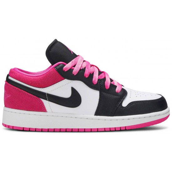 Jordan 1 Low SE GS 'Black Active Fuchsia'
 Nero/Nero/Fucsia attivo AJ 1 Scarpe CT1564 005