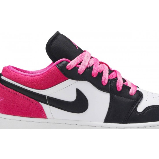 Jordan 1 Low SE GS 'Black Active Fuchsia'
 Nero/Nero/Fucsia attivo AJ 1 Scarpe CT1564 005