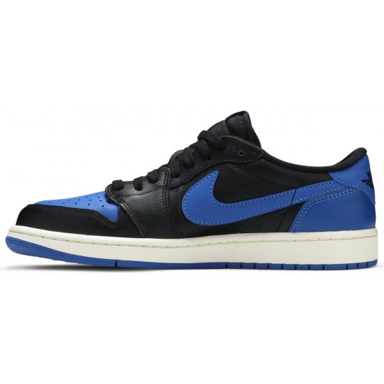 Jordan 1 Retro Low OG 'Royal'
 Nero/Varsity Royal-Sail AJ 1 Scarpe 705329 004