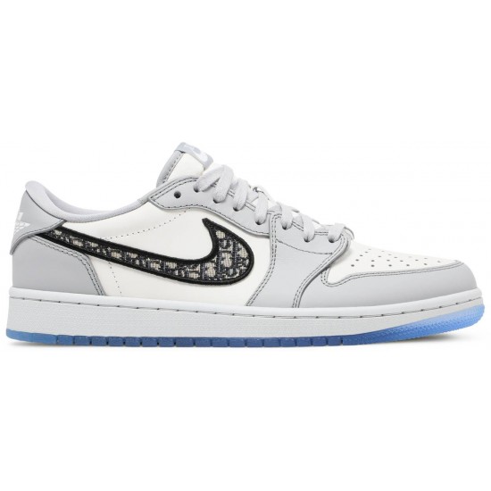 Dior x Jordan 1 Low
 Grigio lupo/Vela/Polvere di foto/Bianco AJ 1 Scarpe CN8608 002