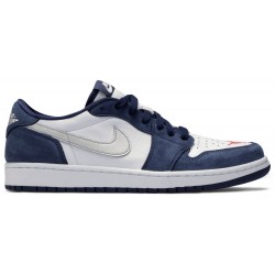 Eric Koston x Jordan 1 Low SB 'Midnight Navy'
 Midnight Navy/Bianco-Ember Glow-Argento metallizzato AJ 1 Scarpe CJ7891 400