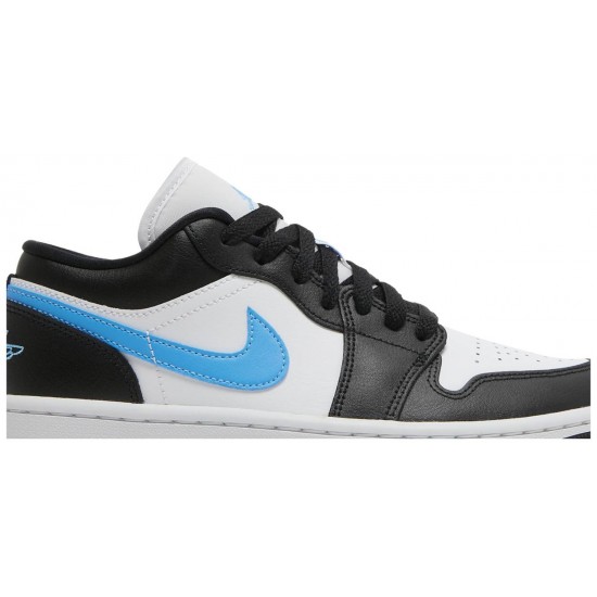 Donne Jordan 1 Low 'Black University Blue'
 Nero/Bianco/Blu Università AJ 1 Scarpe DC0774 041