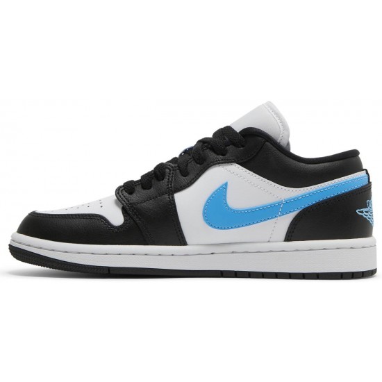 Donne Jordan 1 Low 'Black University Blue'
 Nero/Bianco/Blu Università AJ 1 Scarpe DC0774 041