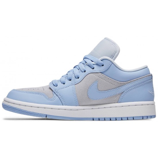 Donne Jordan 1 Low 'University Blue'
 Calcio grigio/alluminio/bianco AJ 1 Scarpe DC0774 050