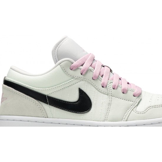 Donne Jordan 1 Low SE 'Barely Green' Appena verde/nero/rosa artico chiaro/bianco AJ 1 ScarpeCZ0776 300