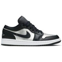 Donne Jordan 1 Low SE 'Silver Toe'
 Nero/Argento metallizzato/Bianco AJ 1 Scarpe DA5551 001