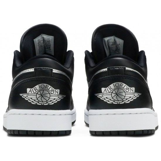 Donne Jordan 1 Low SE 'Silver Toe'
 Nero/Argento metallizzato/Bianco AJ 1 Scarpe DA5551 001