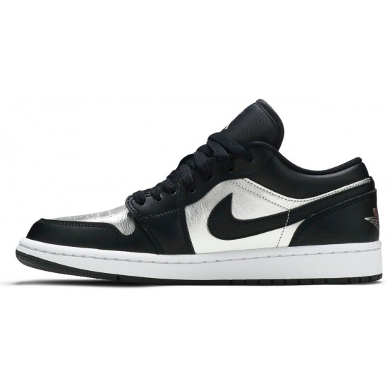 Donne Jordan 1 Low SE 'Silver Toe'
 Nero/Argento metallizzato/Bianco AJ 1 Scarpe DA5551 001