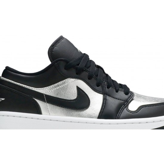 Donne Jordan 1 Low SE 'Silver Toe'
 Nero/Argento metallizzato/Bianco AJ 1 Scarpe DA5551 001