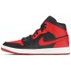 Jordan 1 Mid 'Banned' Nero/Rosso Università/Nero/Bianco AJ 1 Scarpe554724 074