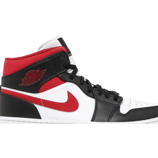 Jordan 1 Mid 'Black Gym Red' Bianco/rosso palestra/nero AJ 1 Scarpe554724 122