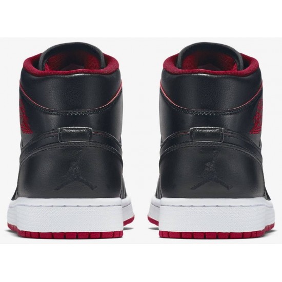 Jordan 1 Mid 'Black Red'
 Nero/Bianco/Rosso palestra/Nero AJ 1 Scarpe 554724 028