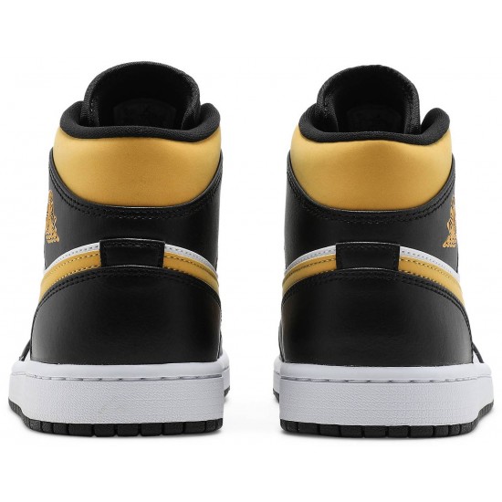 Jordan 1 Mid 'Black University Gold'
 Bianco/polline/nero AJ 1 Scarpe 554724 177