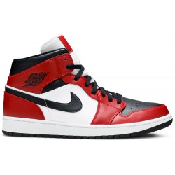 Jordan 1 Mid 'Chicago Black Toe' Nero/Rosso Palestra/Bianco AJ 1 Scarpe554724 069