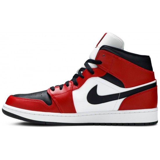 Jordan 1 Mid 'Chicago Black Toe' Nero/Rosso Palestra/Bianco AJ 1 Scarpe554724 069