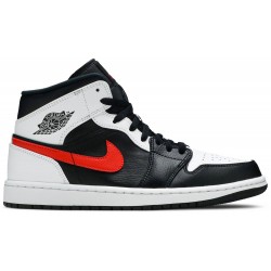 Jordan 1 Mid 'Chile Red'
 Nero/Cile Rosso/Bianco AJ 1 Scarpe 554724 075