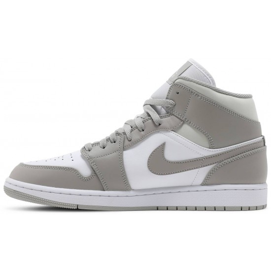 Jordan 1 Mid 'College Grey' College Grey/Light Bone/Bianco AJ 1 Scarpe554724 082