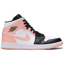 Jordan 1 Mid 'Crimson Tint' Colore bianco/nero/cremisi AJ 1 Scarpe554724 133