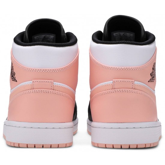 Jordan 1 Mid 'Crimson Tint' Colore bianco/nero/cremisi AJ 1 Scarpe554724 133