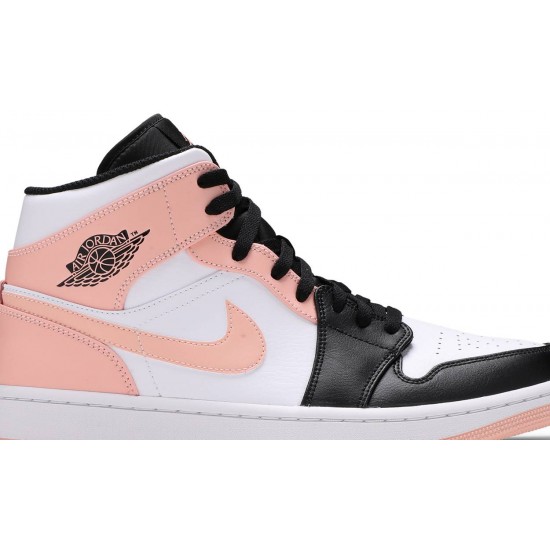 Jordan 1 Mid 'Crimson Tint' Colore bianco/nero/cremisi AJ 1 Scarpe554724 133