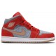 Jordan 1 Mid 'Denim Red'
 Cinabro/Canapa/Bianco AJ 1 Scarpe DM4352 600