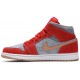 Jordan 1 Mid 'Denim Red'
 Cinabro/Canapa/Bianco AJ 1 Scarpe DM4352 600