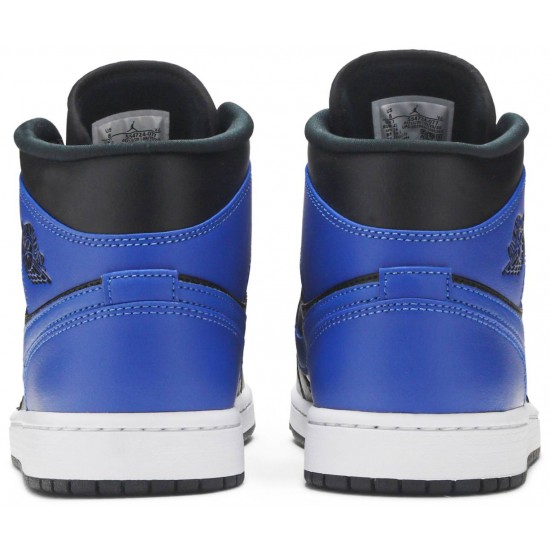 Jordan 1 Mid 'Hyper Royal' Nero/Hyper Royal/Bianco AJ 1 Scarpe554724 077